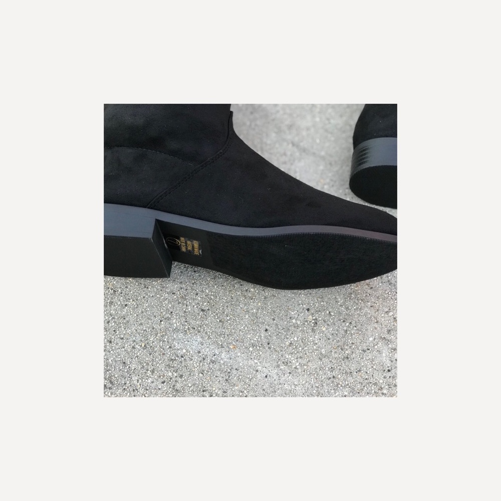 City Classified Black Faux Suede Lace Up BOOT - Picture 5 of 6